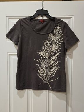 3/12$ Po Pori Short Sleeve Top With Beaded Design